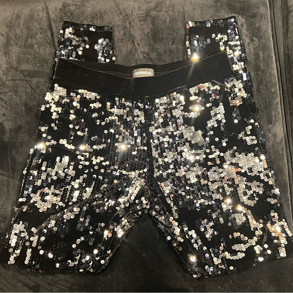 Express Sequins leggings size Small